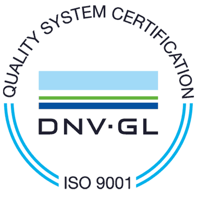 Zertifikatssiegel für ISo 9001 Quality System Certification DNV GL